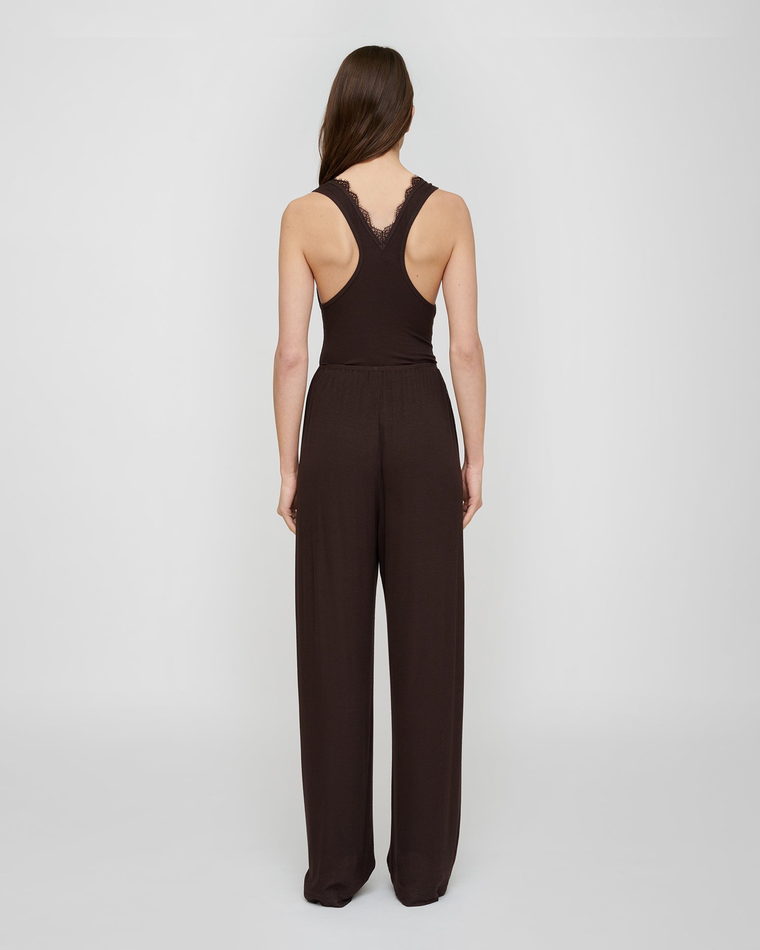 Siara - Fluid Rib Tank - Dark Brown