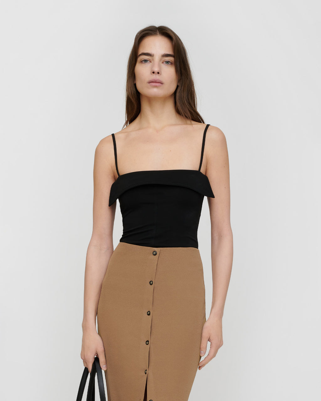 Marinie - Fluid Jersey Top - Black