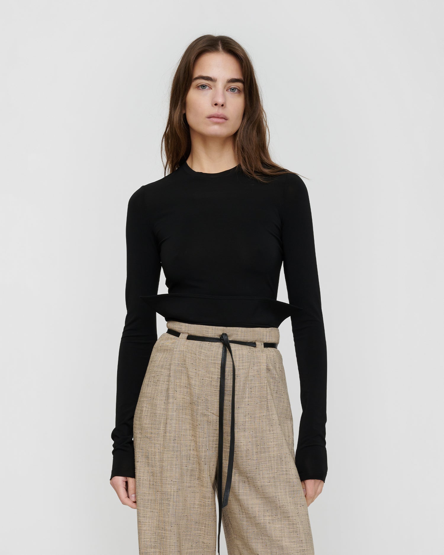 Raveen - Fluid Jersey Top - Black