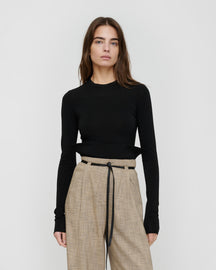 Raveen - Fluid Jersey Top - Black