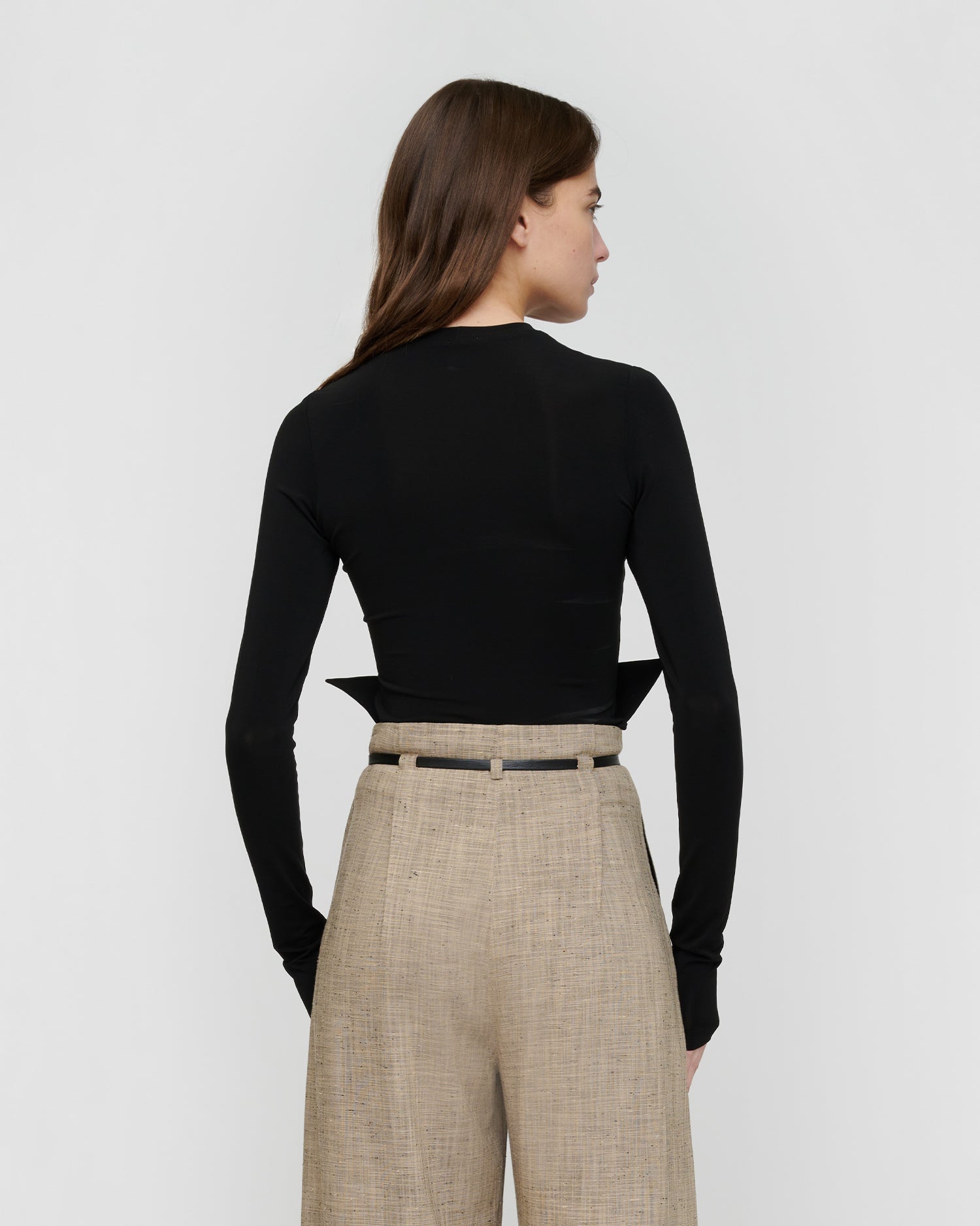 Raveen - Fluid Jersey Top - Black