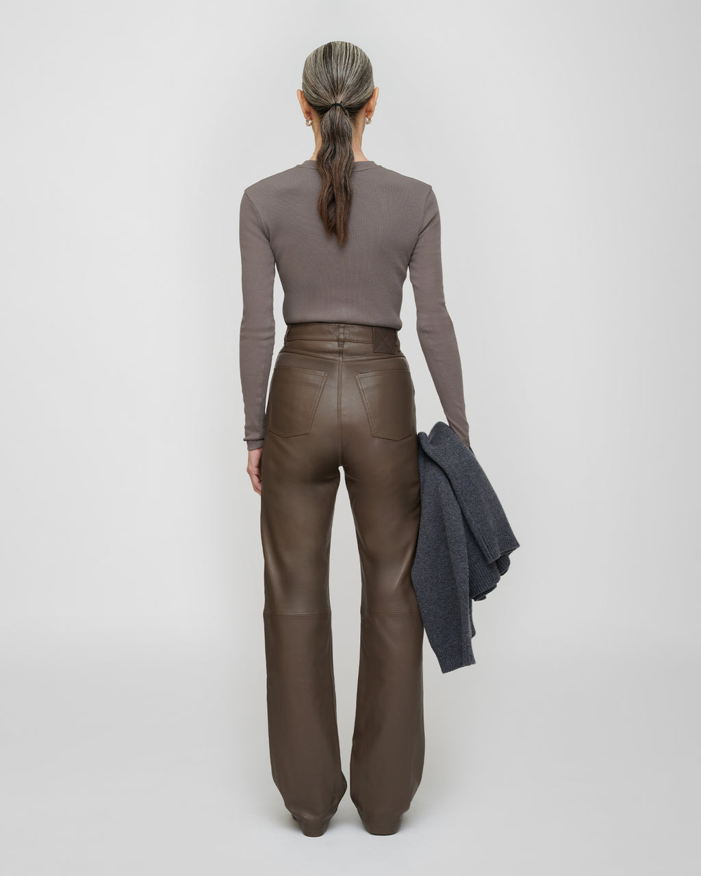 Tamsin - Rib Jersey Tee - Grey