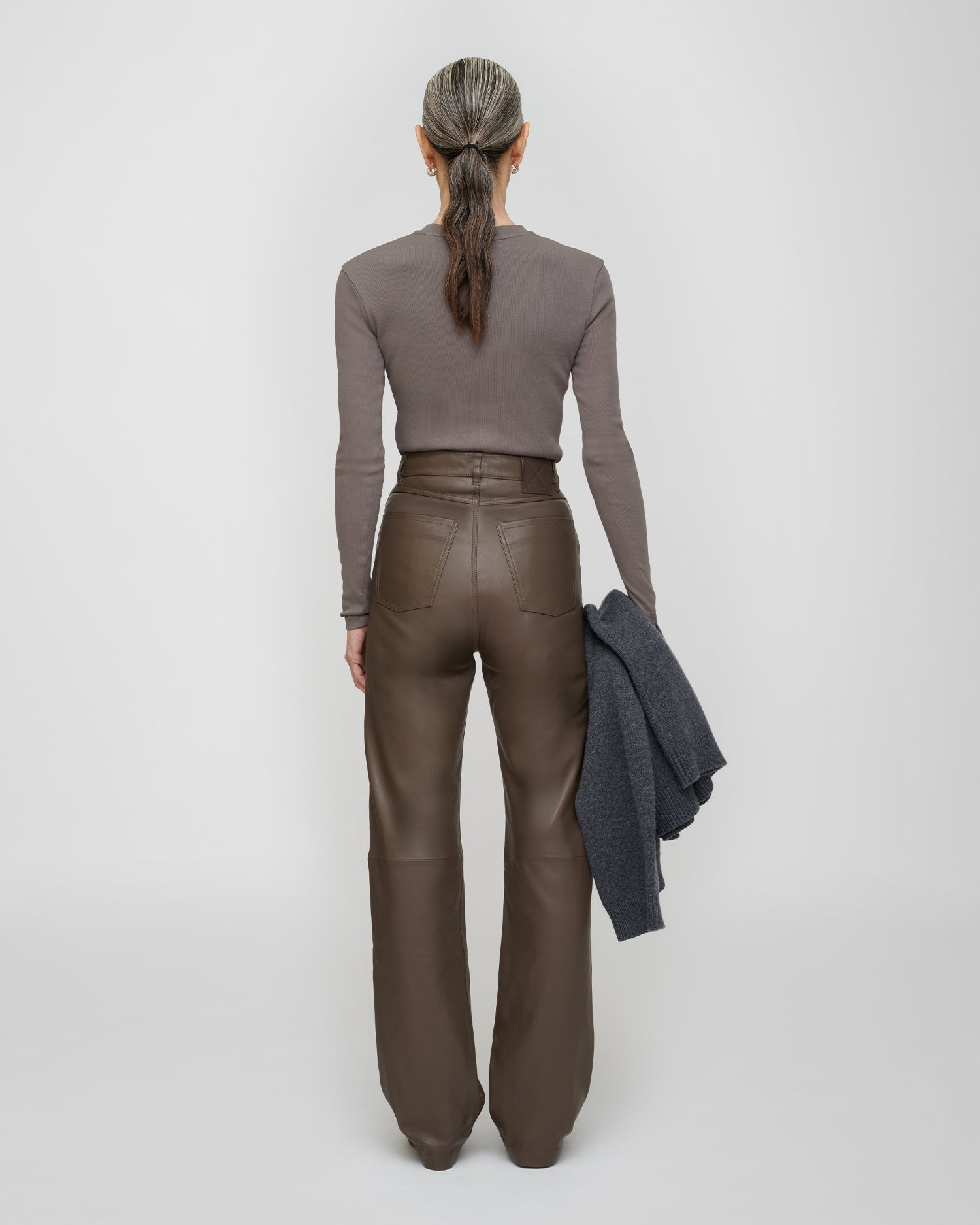 Tamsin - Rib Jersey Tee - Grey