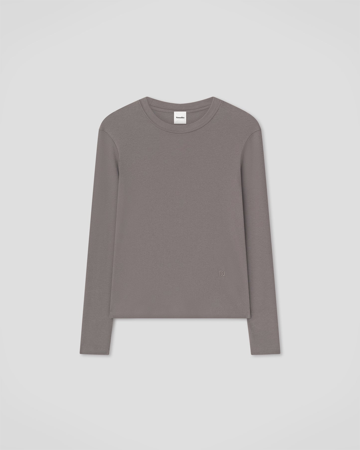Tamsin - Rib Jersey Tee - Grey