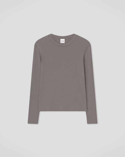 Tamsin - Rib Jersey Tee - Grey