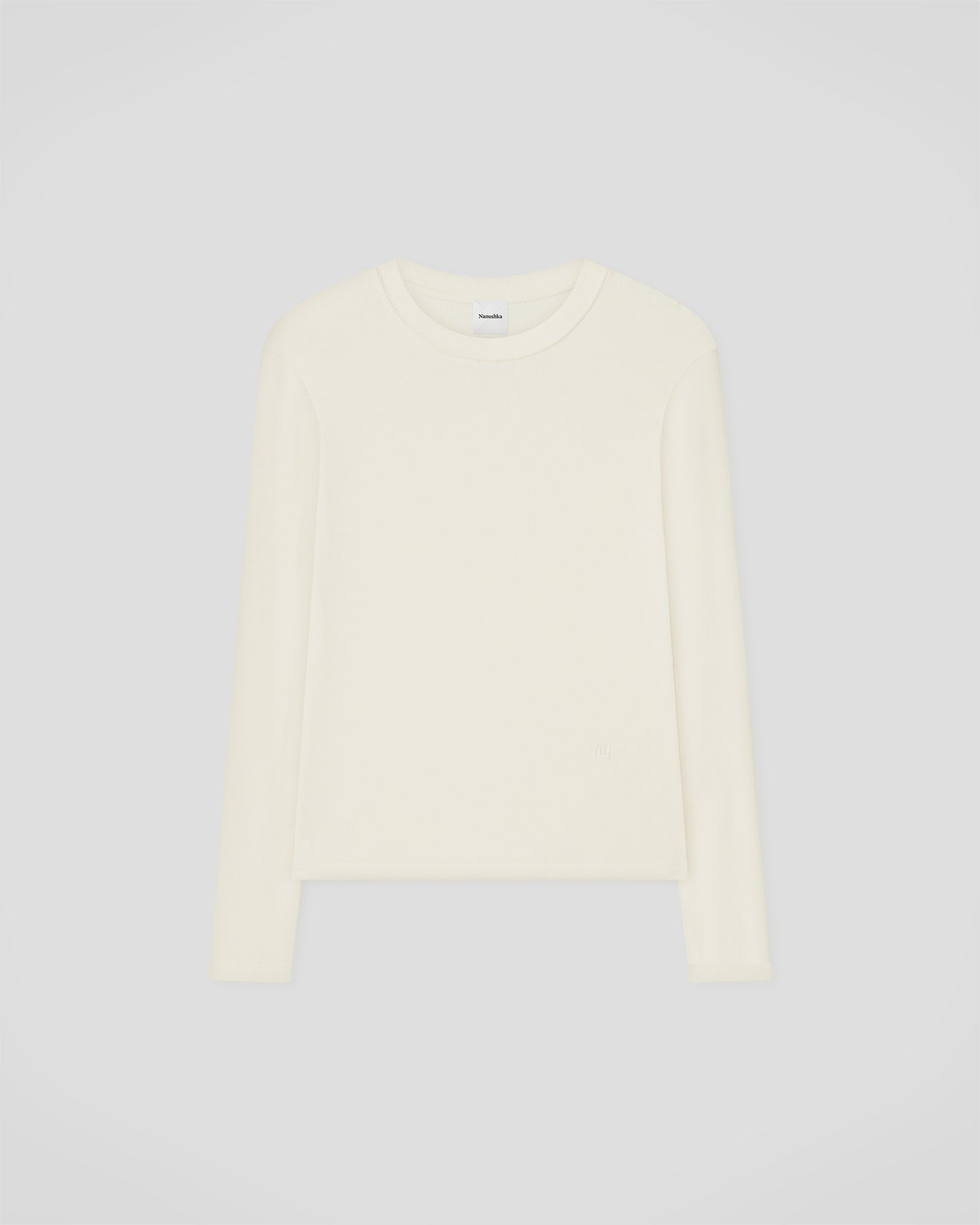 Tamsin - Rib Jersey Tee - Creme