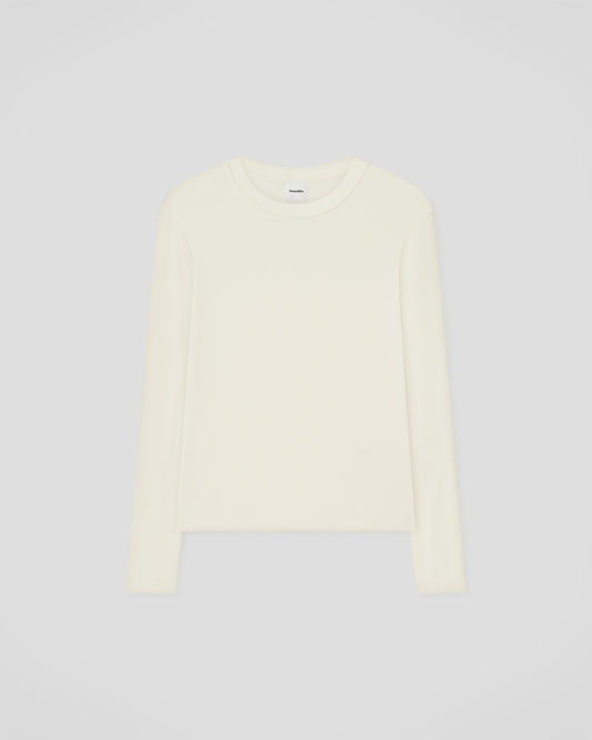Tamsin - Rib Jersey Tee - Creme