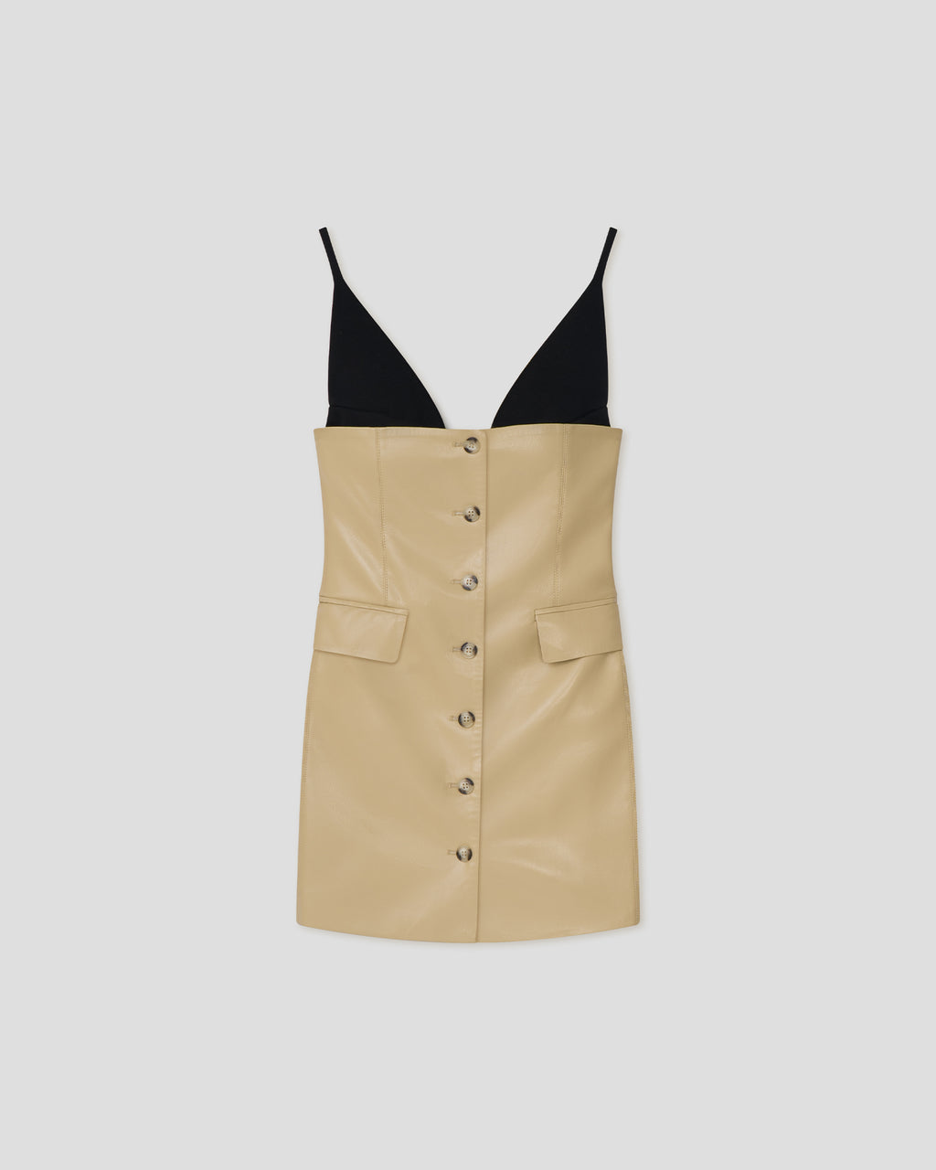 Zyana - Okobor ™ and Compact Viscose Mini Dress - Wax Yellow/Black