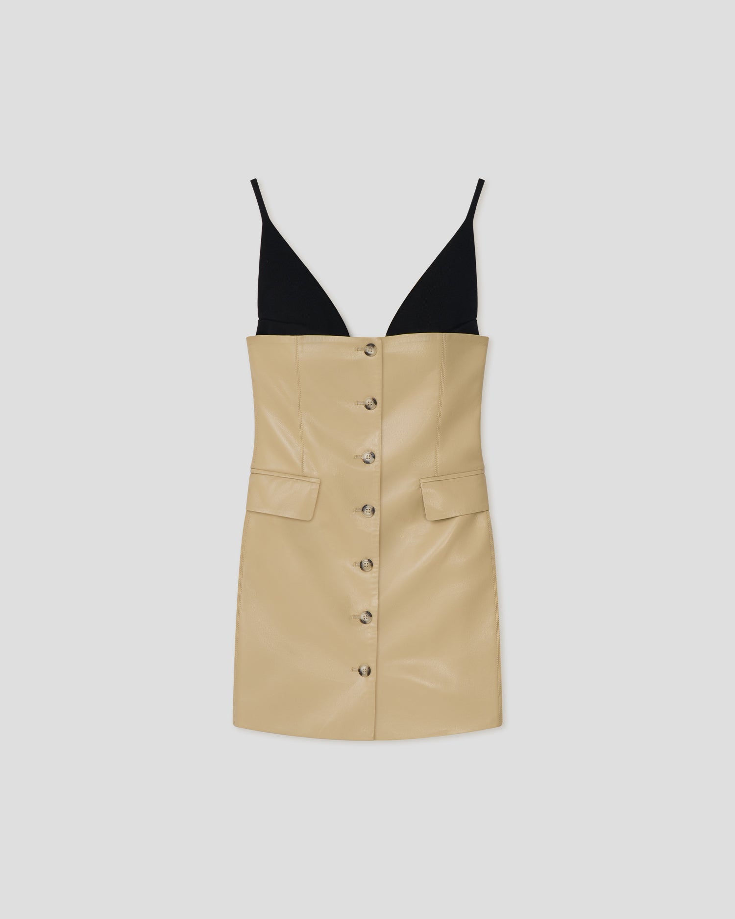 Zyana - Okobor ™ and Compact Viscose Mini Dress - Wax Yellow/Black