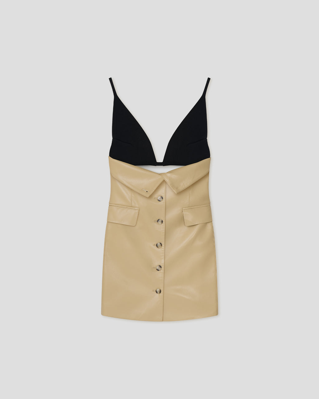 Zyana - Okobor ™ and Compact Viscose Mini Dress - Wax Yellow/Black