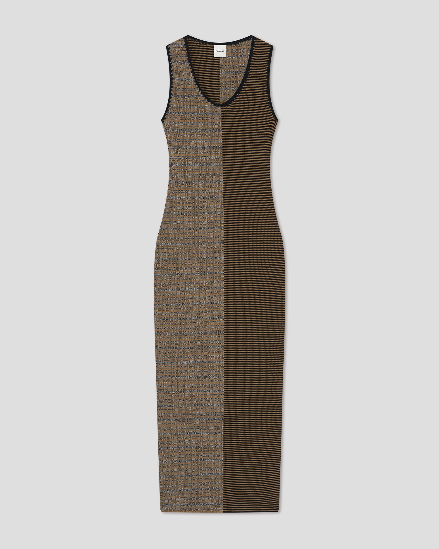 Amparo - Midi dress - Curry Stripe/ Spacedye