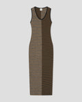 Amparo - Midi dress - Curry Stripe/ Spacedye