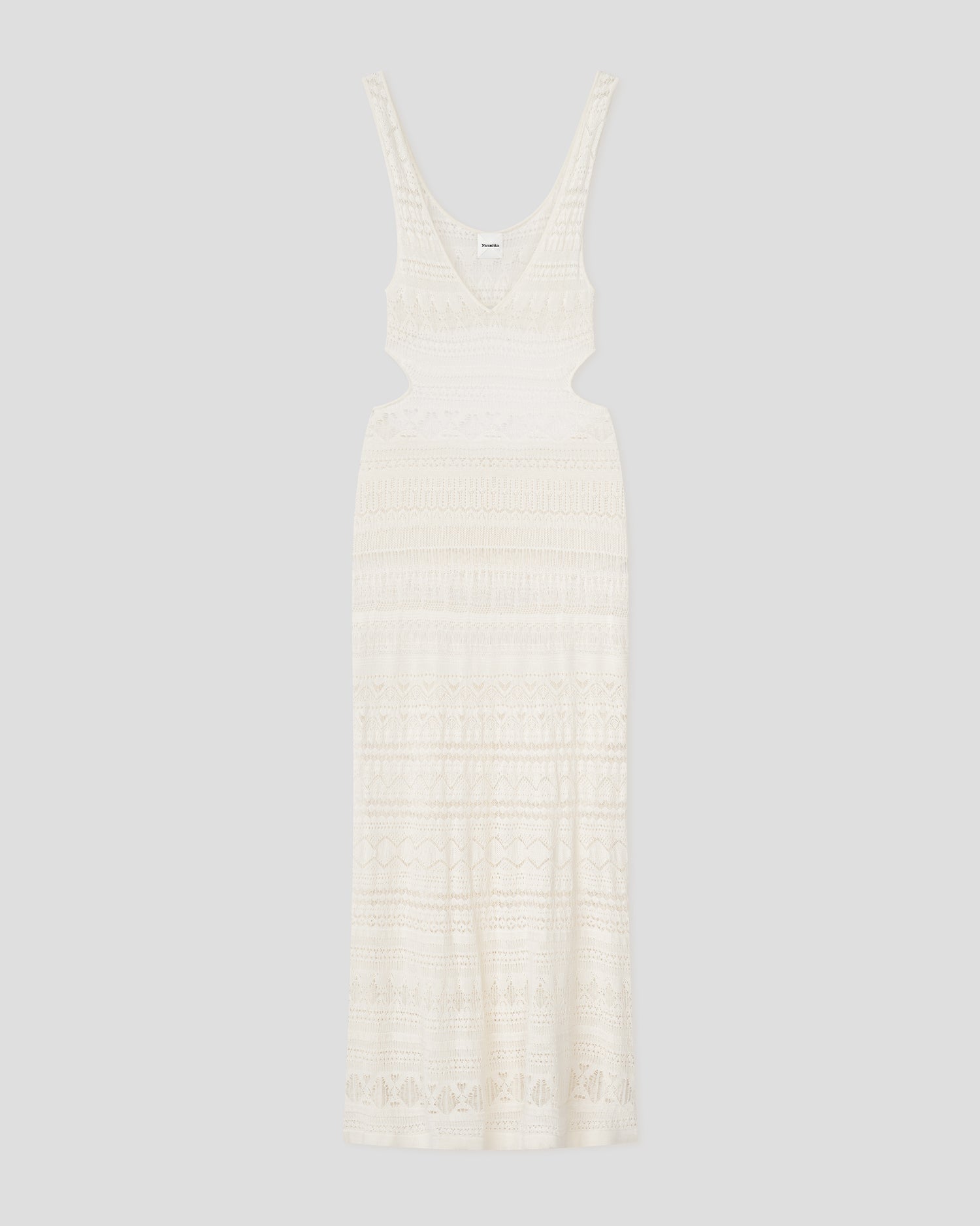 Neneca - Knitted Cut Out Tank Dress - Off White