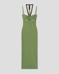Adelaide - Beaded midi dress - Matcha