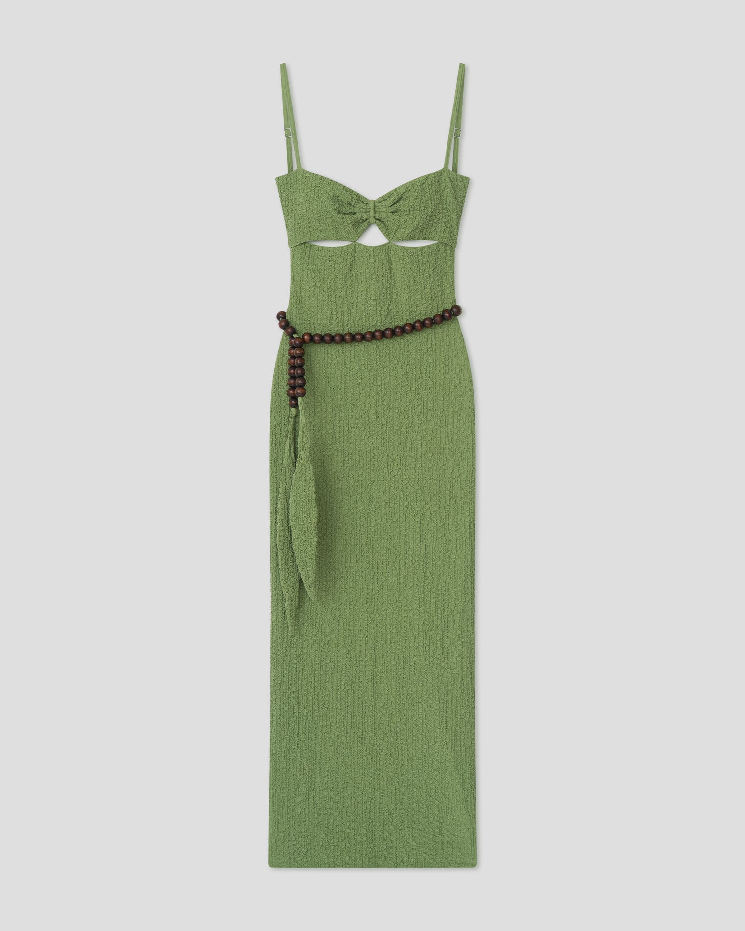 Adelaide - Beaded midi dress - Matcha Nanushka Adelaide - Beaded midi dress - Matcha Nanushka