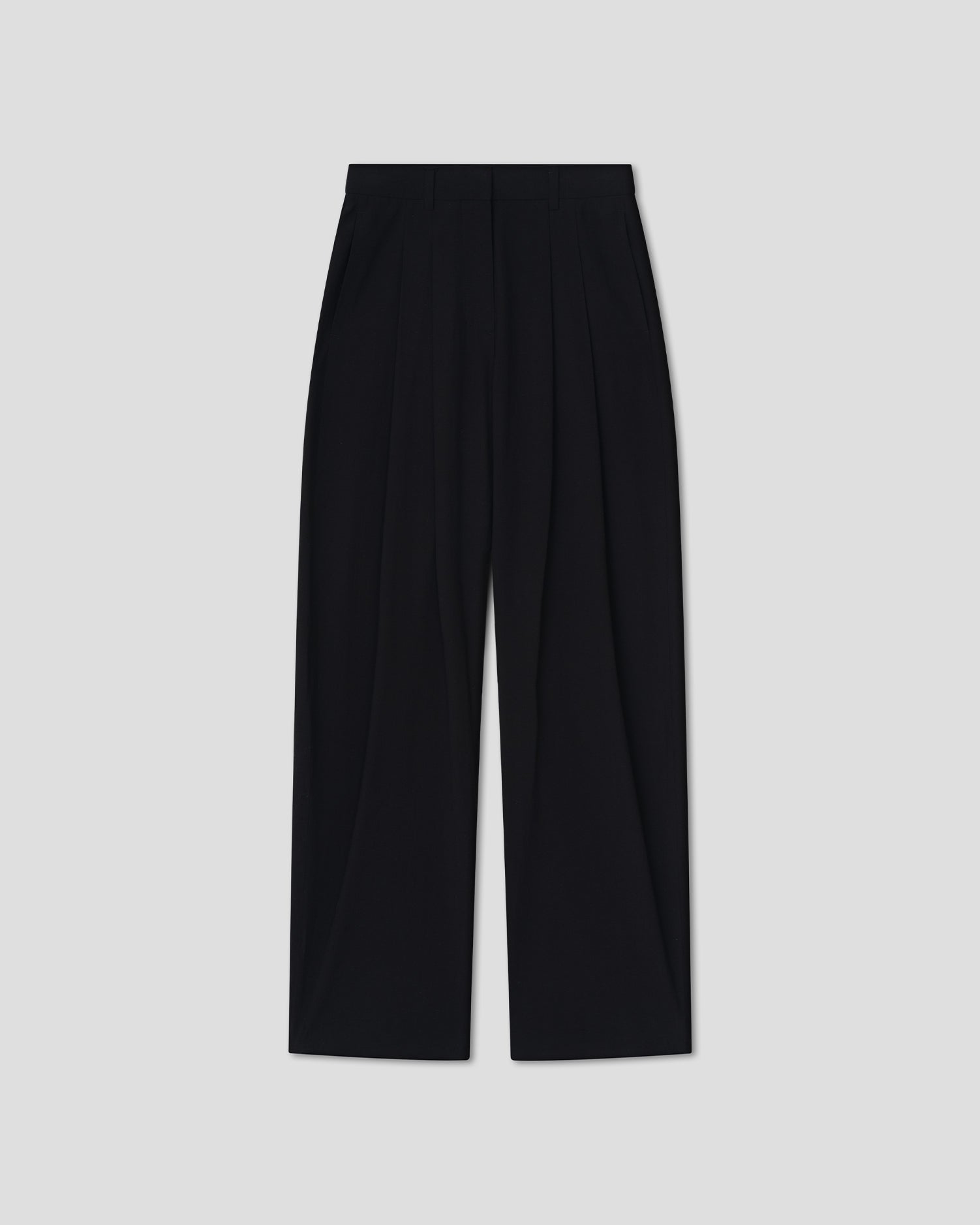 Seka - Raw Silk Tapered Tailoring Pants - Black