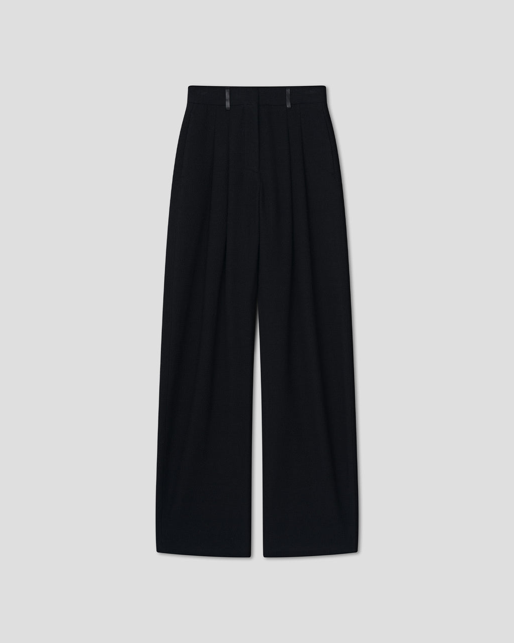Seka - Cotton Linen Tweed Tapered Tailoring Pants - Black