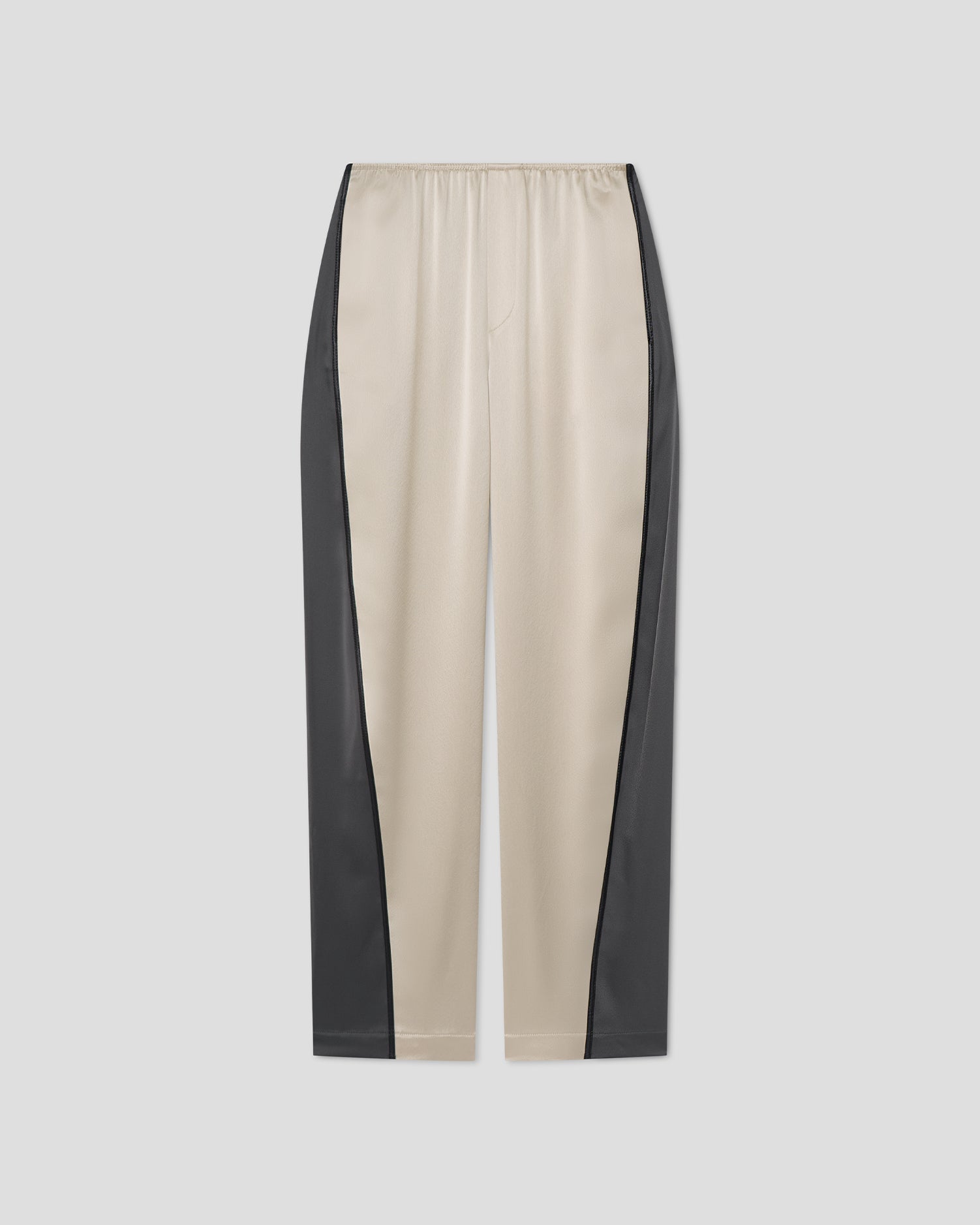 Zoela - Slip Satin Pants - Eucalyptus/Midnight Green