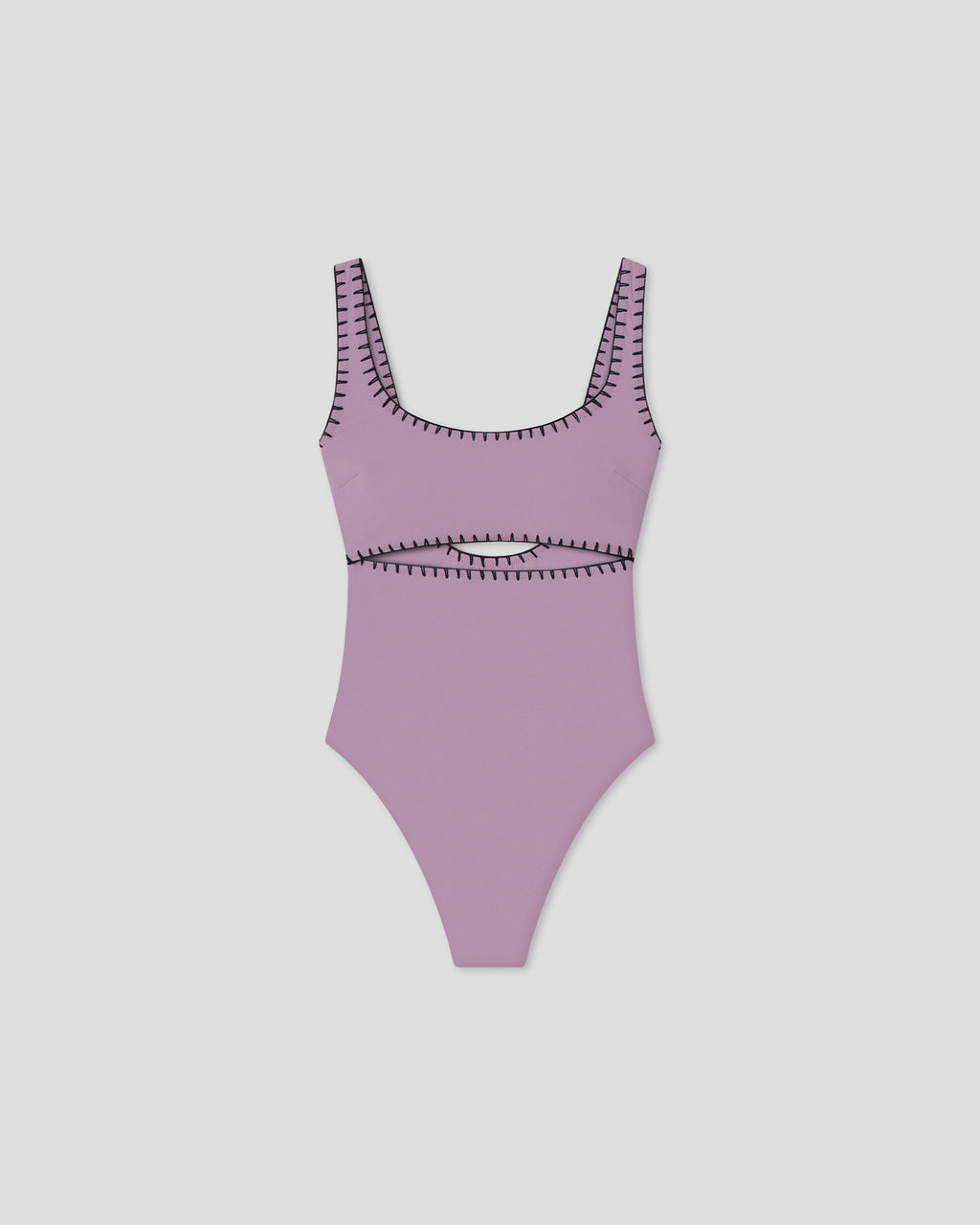 Sorena - Recycled nylon swimsuit - Lilac/Black