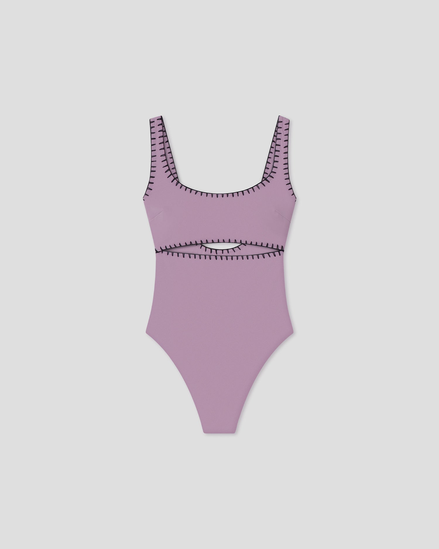 Sorena - Recycled nylon swimsuit - Lilac/Black