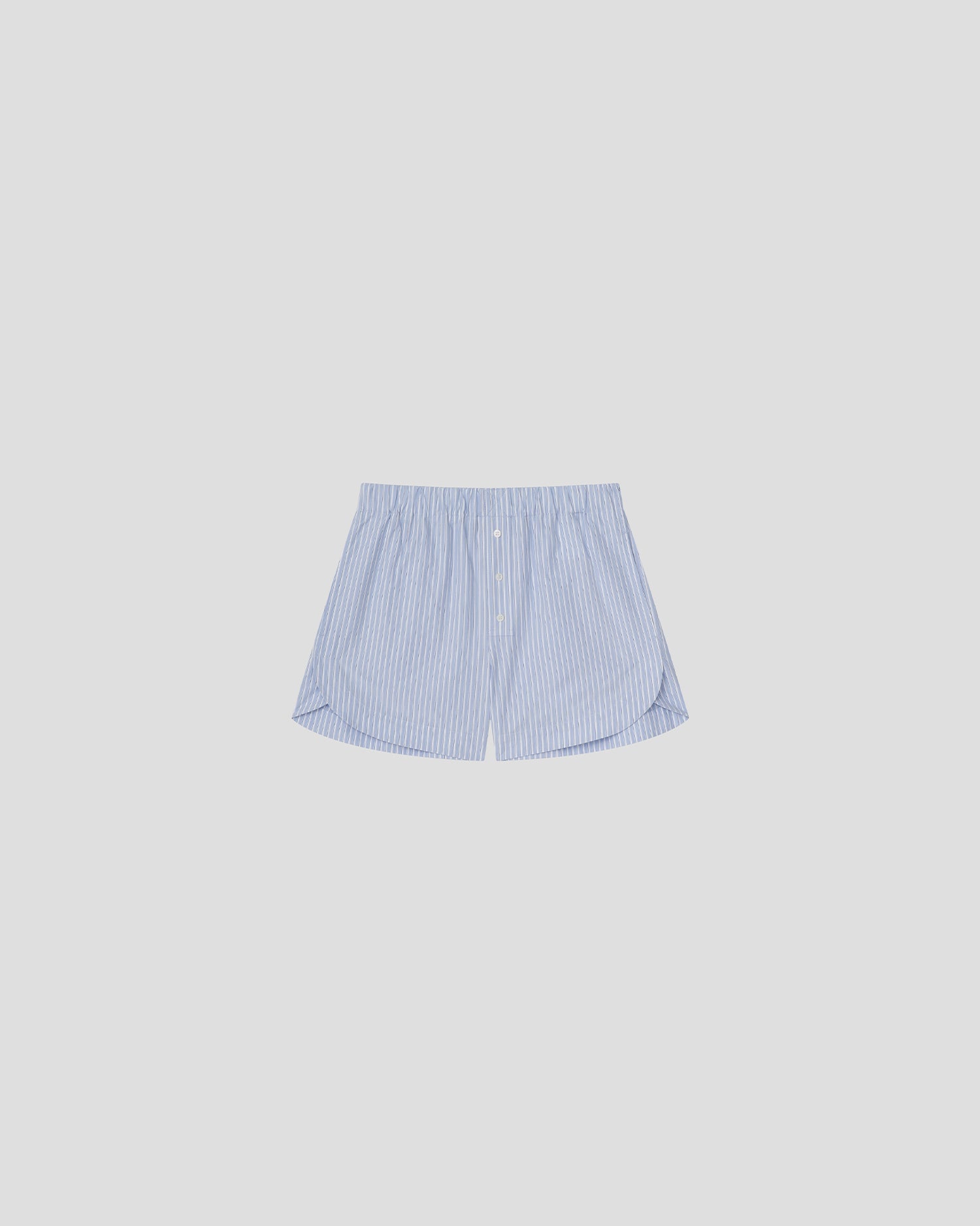 Gobnat - Stripe Shirting Boxer Shorts - Blue/White/Navy