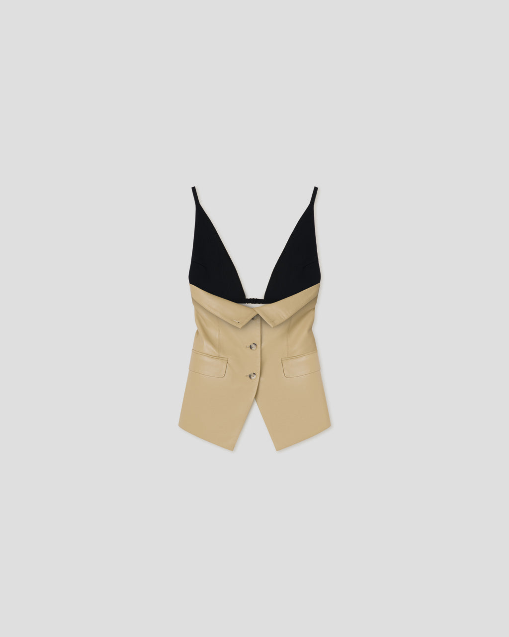 Anarosa - Okobor™ And Compact Viscose Tailored Top - Wax Yellow/Black