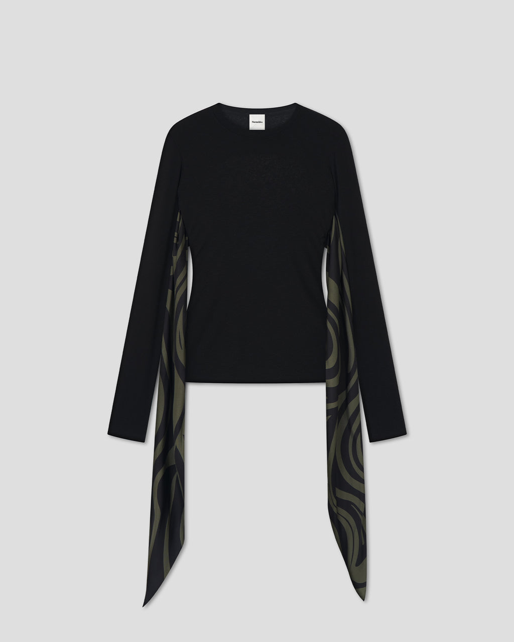 Ahuic - Long sleeve top - Black/Midnight Green