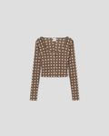 Patli - Cropped cardigan - Rattan Polka