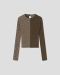 Perrie - Turtleneck top - Curry Stripe/Spacedye