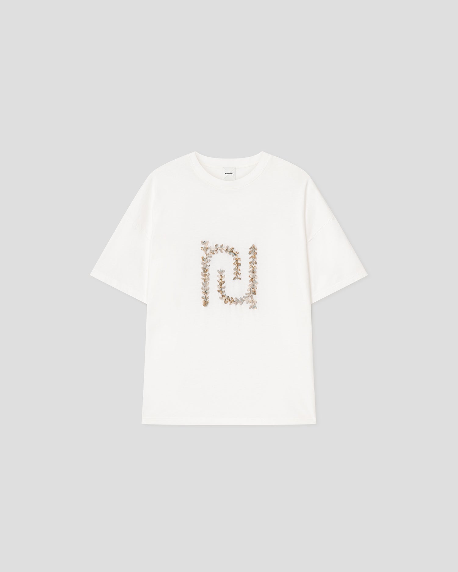 Wren - Embroidered Cotton-Jersey T-Shirt - Off White/Paisley