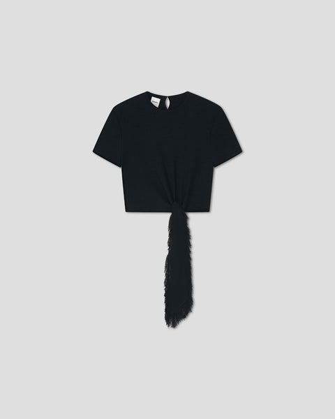 Mariel - Baby tee - Black – Nanushka