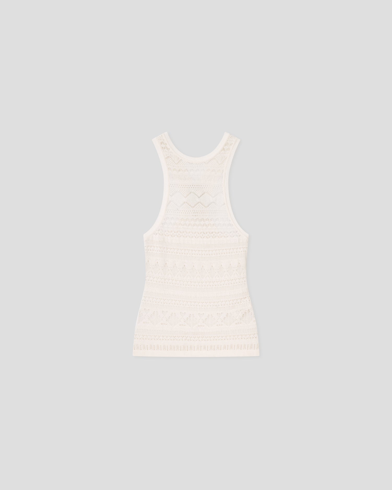 Raisie - Cotton Lace Tank Top - Off White