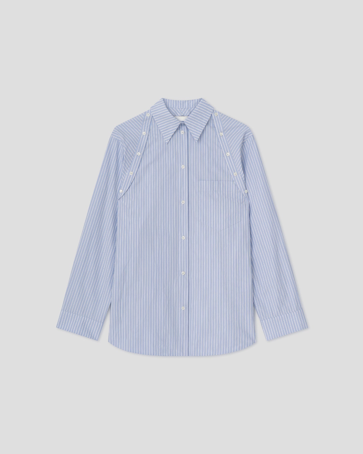 Nananda - Oversized shirt - Blue/White/Navy – Nanushka