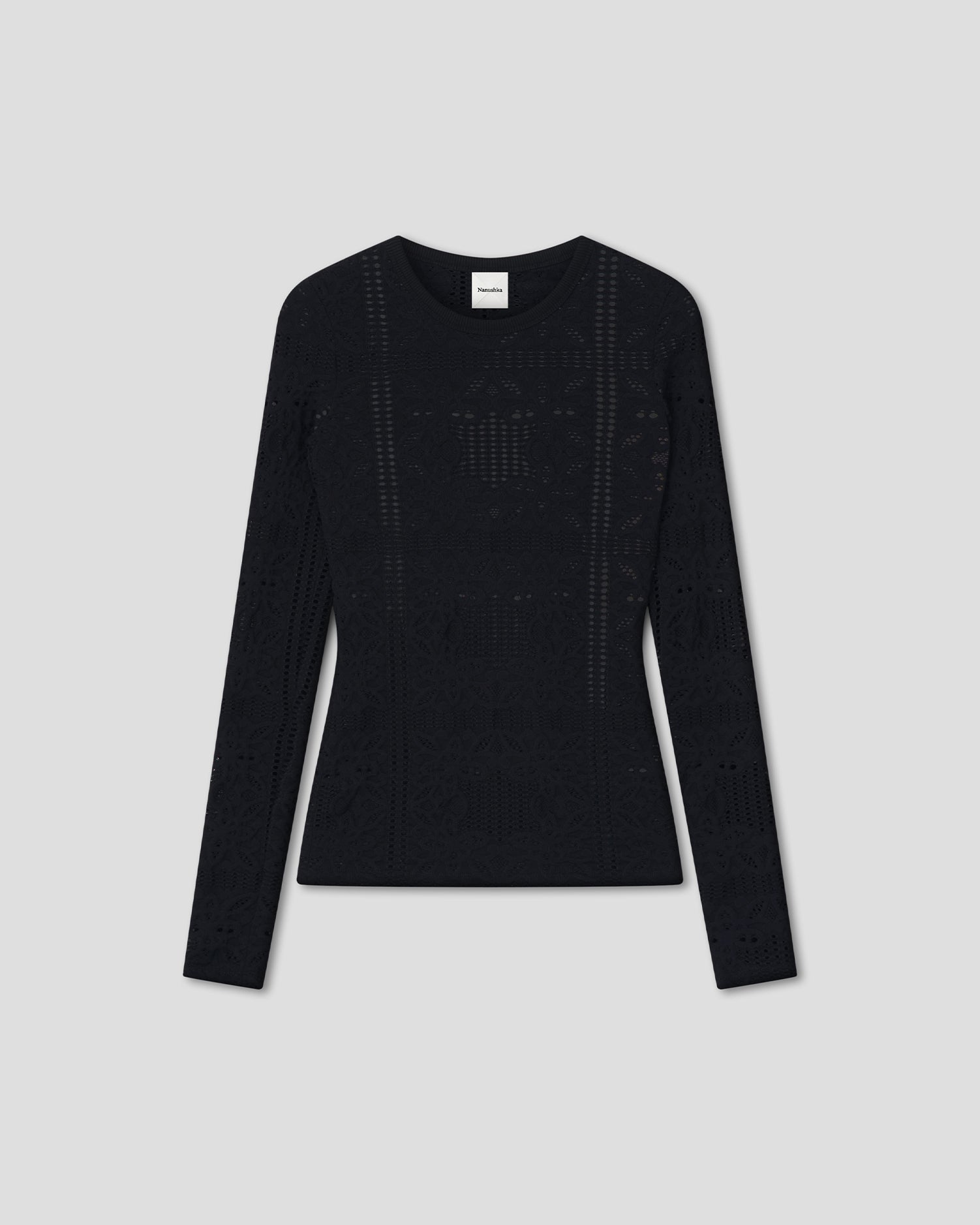 Lymee - Slim Fit Long Sleeve Top - Black