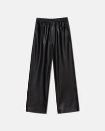 Odessa - Alt-Leather Casual Pants - Black