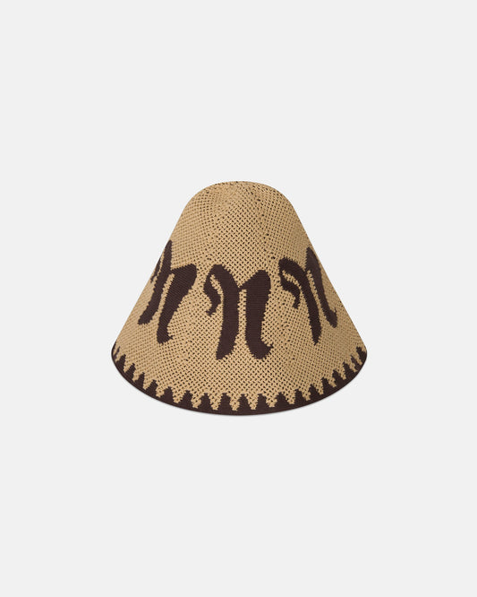 Pammy - Cotton-Crochet Hat - CremeBrown
