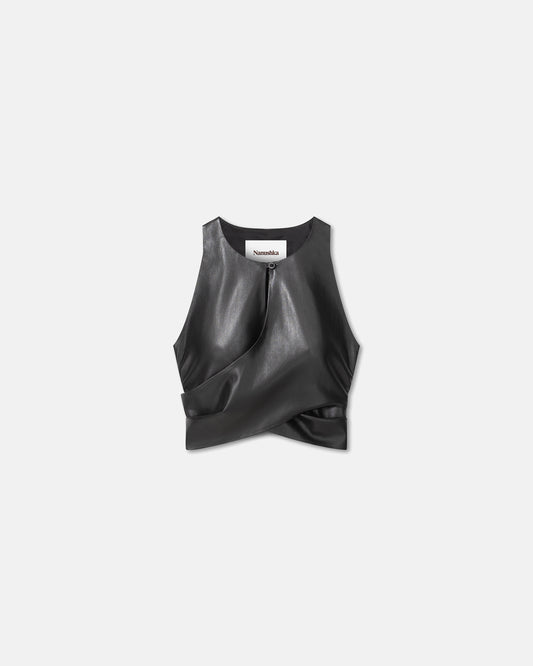 Phine - Okobor™ Alt-Leather Top - Black