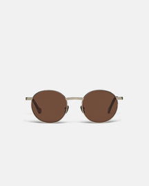 Pola - Metal Round-Frame Sunglasses - Gold