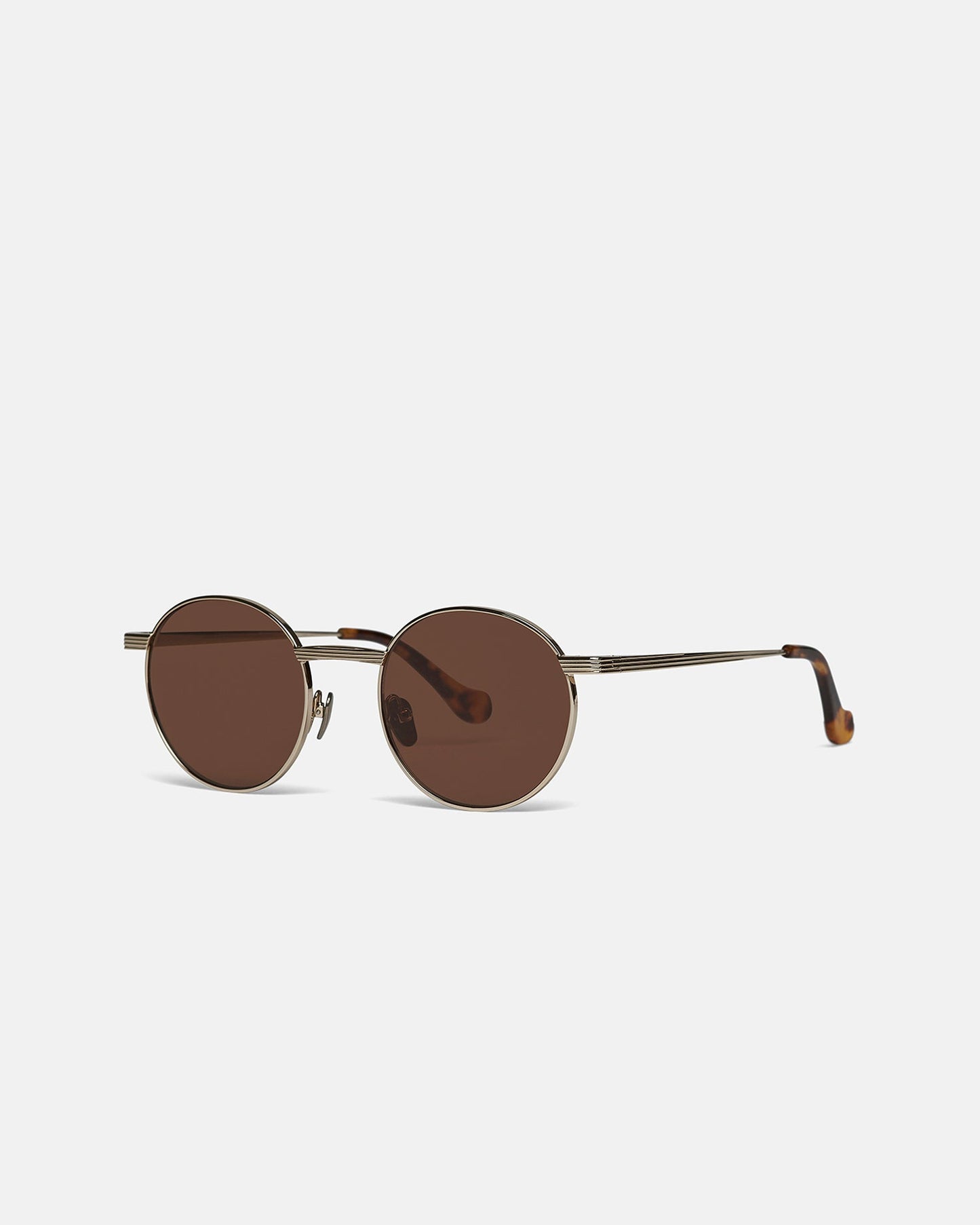 Pola - Metal Round-Frame Sunglasses - Gold