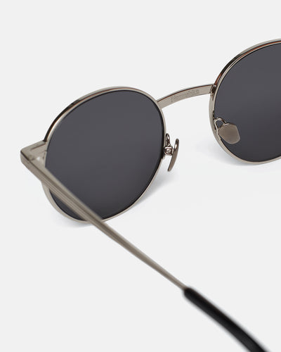 Pola - Metal Round-Frame Sunglasses - Silver