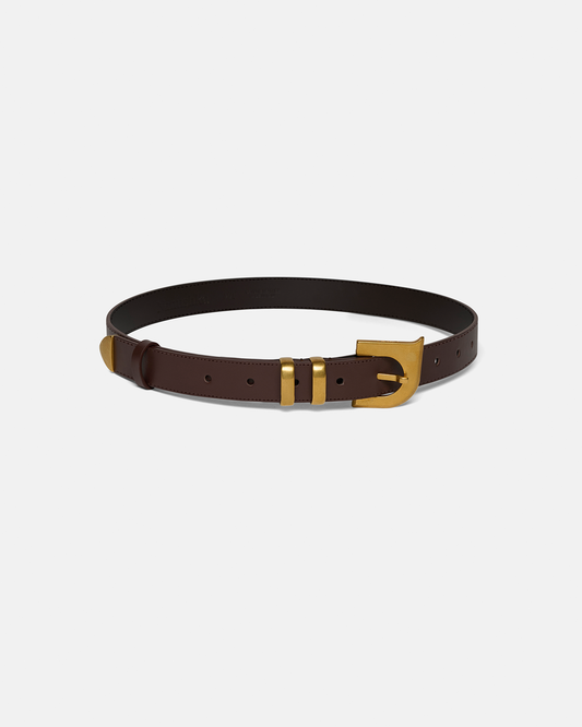 Ryker - N' Monogram Belt - Dark Brown