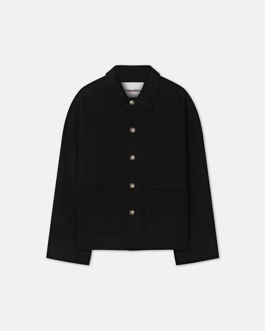 Seger - Double Wool And Silk Blend Jacket - Black