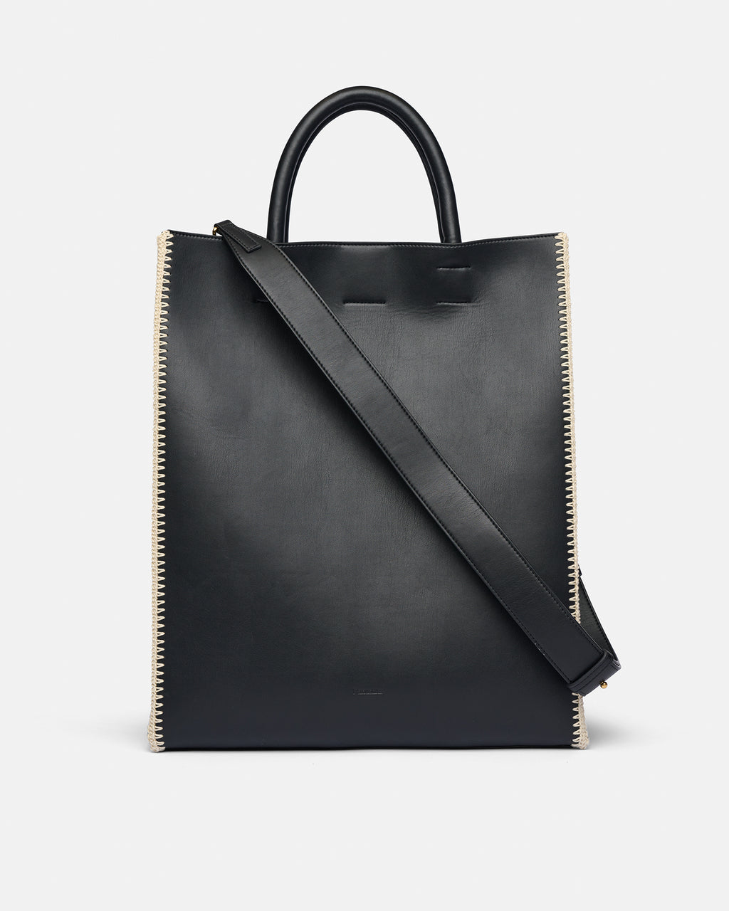The Compass Tote - Crochet tote bag - Black/Creme