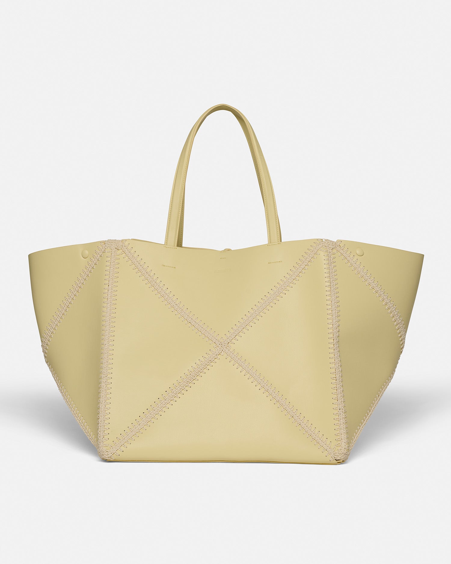 Origami Tote Large Alt Nappa crochet tote Moonbeam Crème