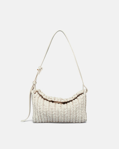 The Busket Bag - Knit Shoulder Bag - White