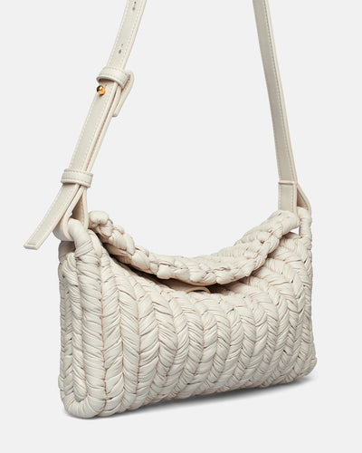 The Busket Bag - Knit Shoulder Bag - White