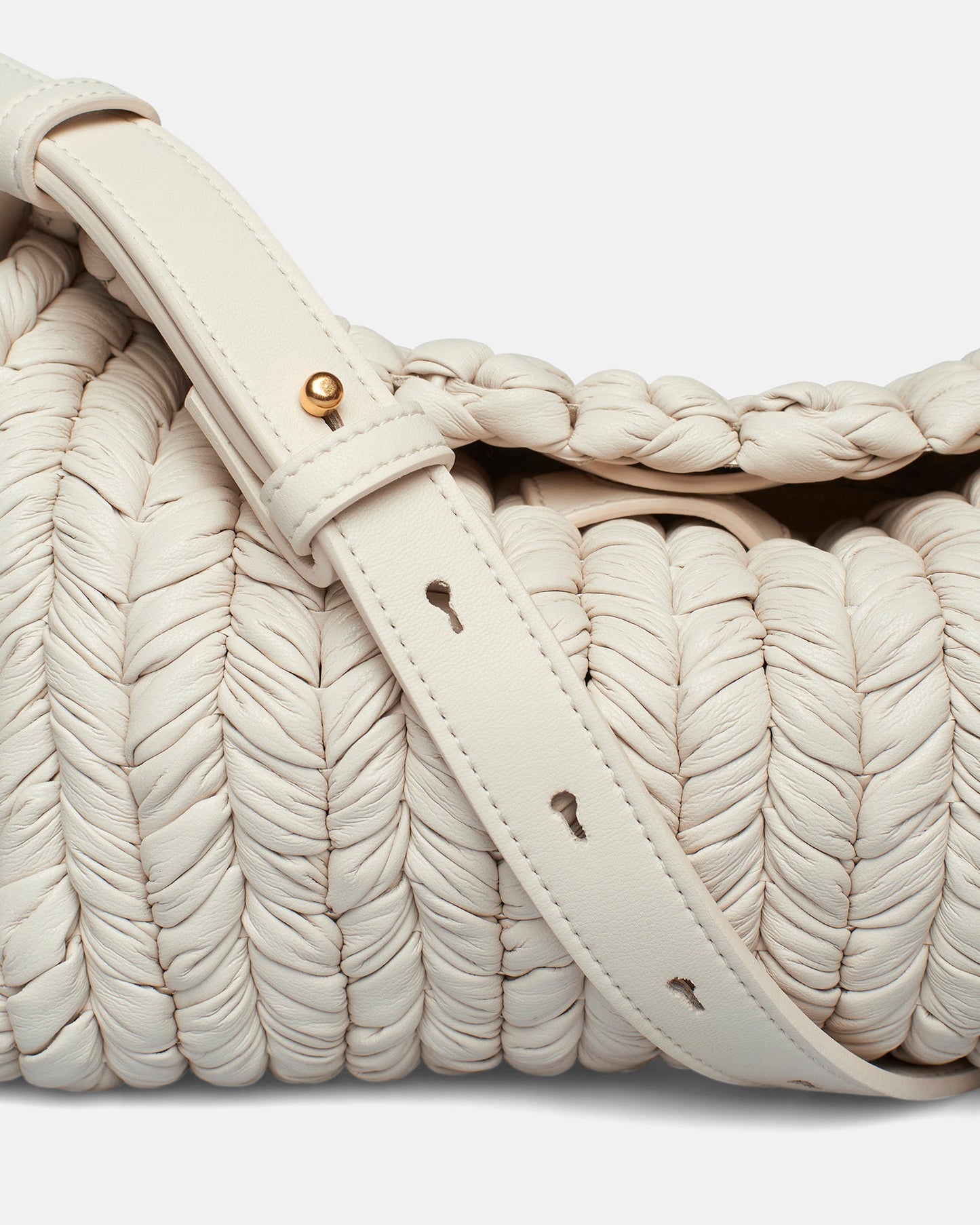 The Busket Bag - Knit Shoulder Bag - White