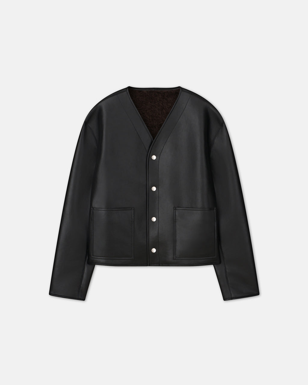 Vico - Shearling jacket - Black Brown