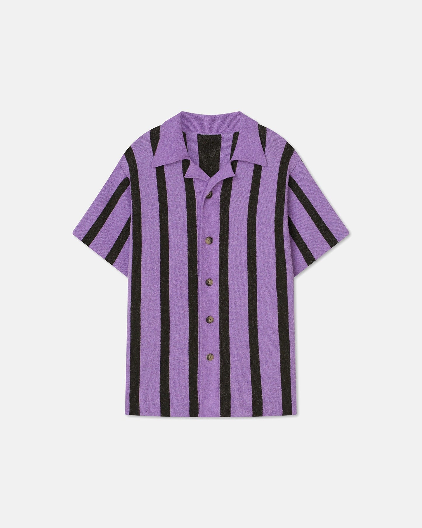 Ziko - Striped Terry-Knit Shirt - Stripe Dark Khaki Lilac