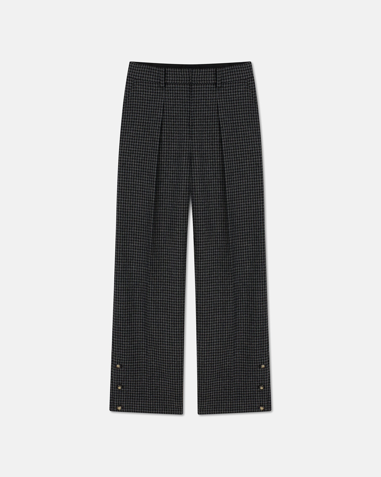 Wilco Cropped - Houndstooth Wool Cropped Pants - Grey Black Houndstoot ...